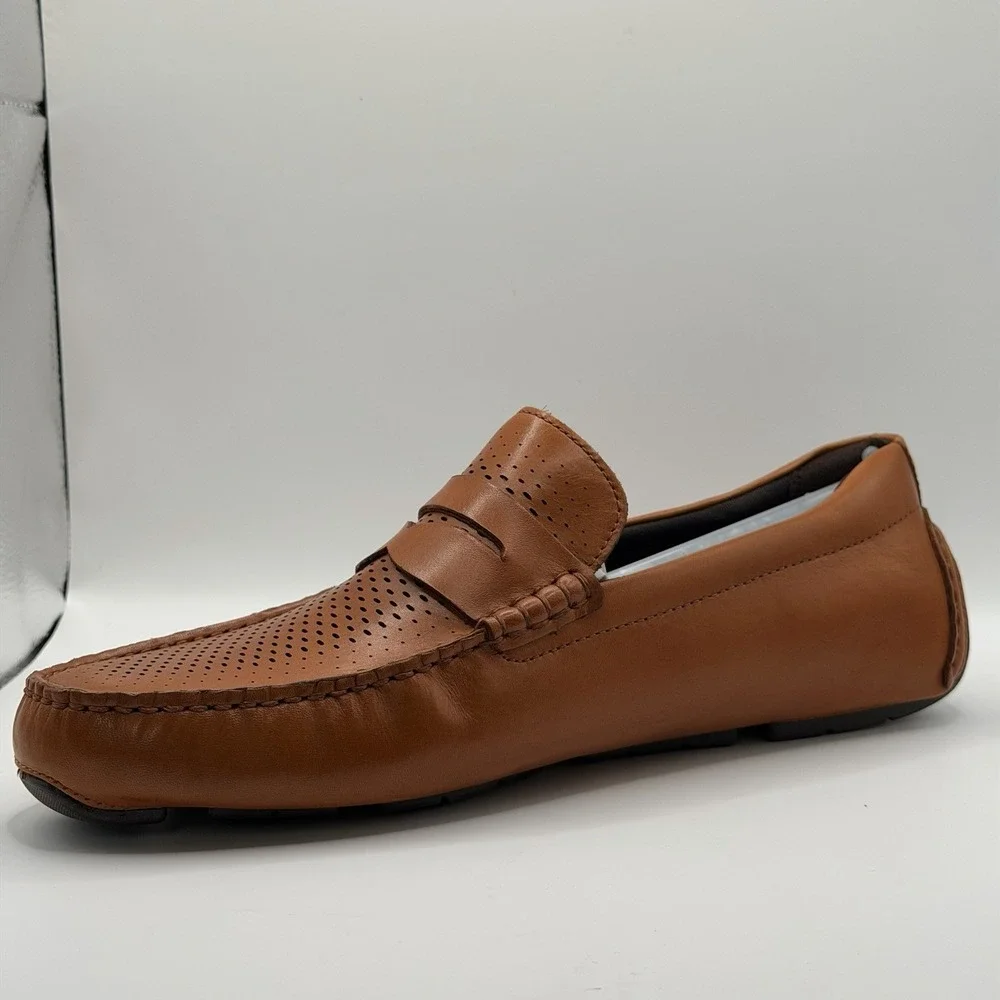 Cole Haan Howland Driving Penny Loafer Men's Size 10 Tan Brown New in Box